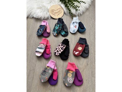 Softshellové rukavice, vel. 1-2 roky