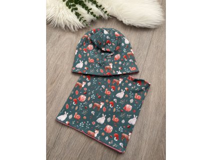 SET - Čepice classic & nákrčník, vel. 48 (cca 1 - 2 roku)