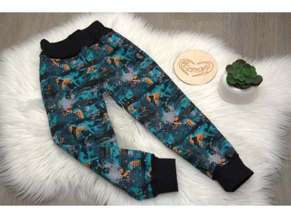 Softshellové kalhoty Basic s fleesem ABSTRAKT(zateplené)