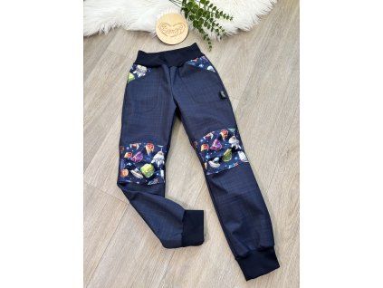 Softshellové kalhoty JARNÍ (celoroční), vel. 122/128