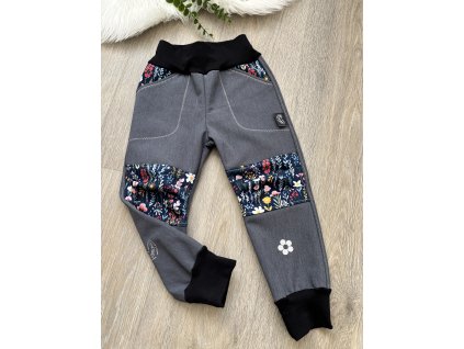 Softshellové kalhoty s fleesem (zateplené), vel. 92/98