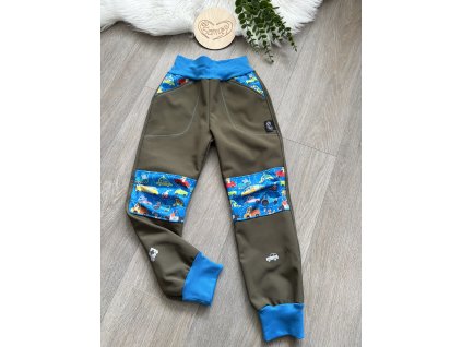 Softshellové kalhoty s fleesem (zateplené), vel. 110/116