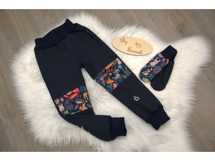 Softshellové kalhoty S fleesem (zateplené)  ZVÍŘÁTKA