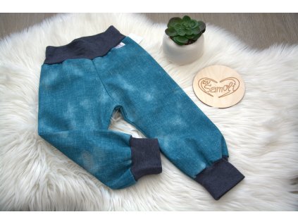 Softshellové kalhoty Basic - jeans (zateplené) Vel. 80-134