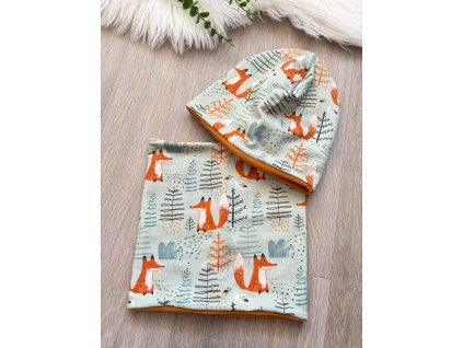 ZIMNÍ čepice & nákrčník, vel. 48-54