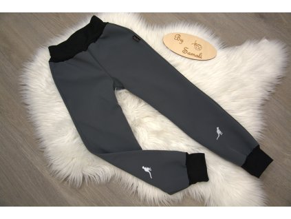 Softshellové kalhoty Basic s fleesem ŠEDÉ (zateplené)