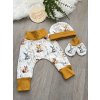 Set Baby tepláčky/turky, čepička a rukavičky, vel. 62 a 68  (0 -6 měs.)